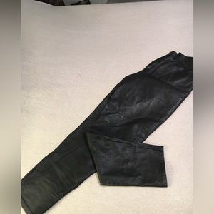 Genuine Leather Black Pants
